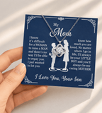 To My Mom Forever Your Little Boy Necklace - Mireva Jewelry