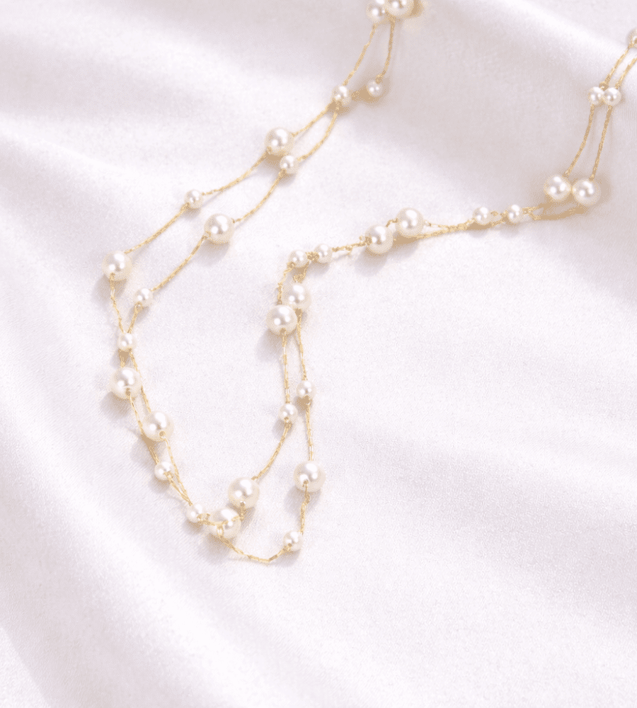 Tori Layered Pearl Necklace - Mireva Jewelry