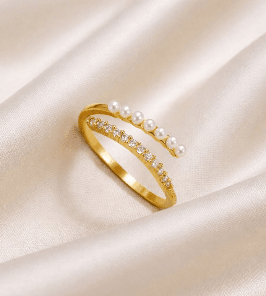 Wrap Pearl Ring - Mireva Jewelry